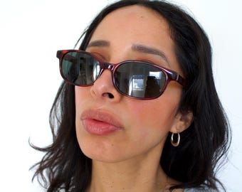 Authentic Vintage 90s Mini Tortoise Square Sunglasses