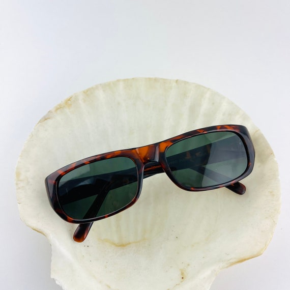 Authentic Vintage 90s Tortoise Rectangle Sunglass… - image 6