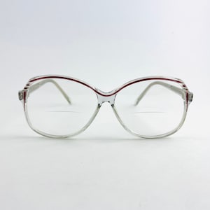 True Vintage 80s 90s Grandma Transparent Reading Glasses Boho | Optical Frame