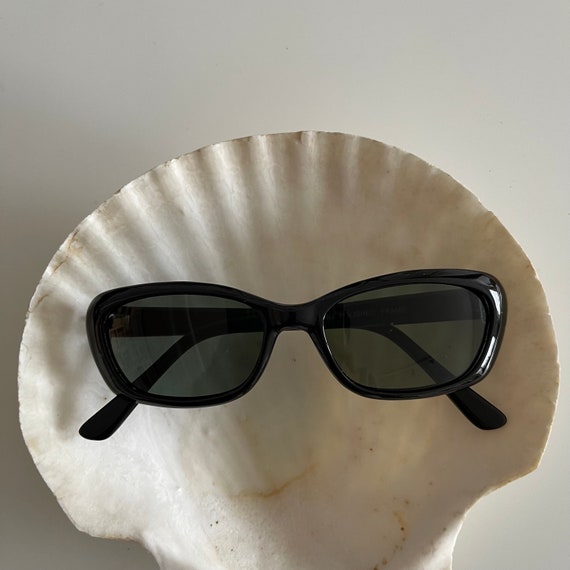 Authentic Vintage 90s Black Square Sunglasses - image 4