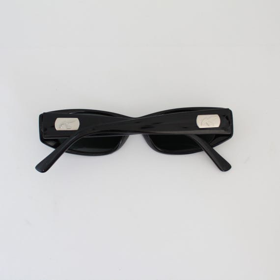 Vintage 90s Slim Black Rectangle Sunglasses - Etsy display picture 2