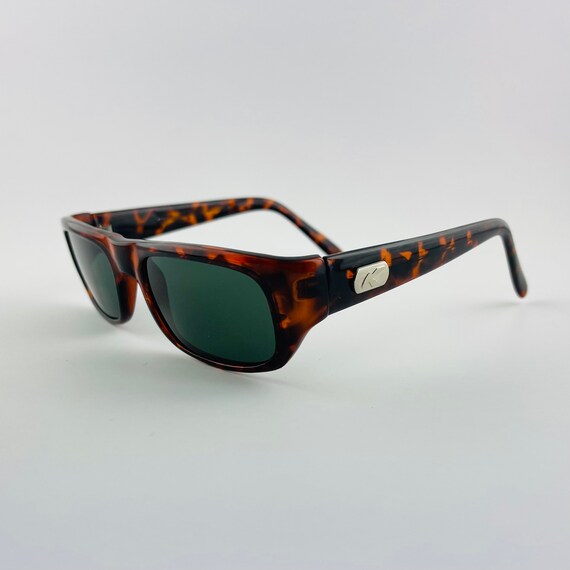 Authentic Vintage 90s Tortoise Rectangle Sunglass… - image 5