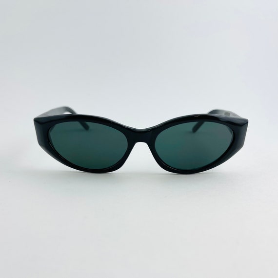 Authentic Vintage 90s Black Cat Eye Sunglasses - image 2