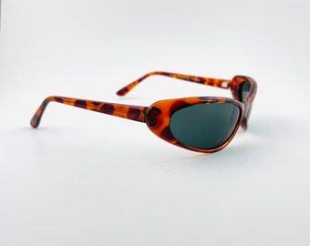 Authentische 90er Vintage Sonnenbrille in Schildpatt Braun