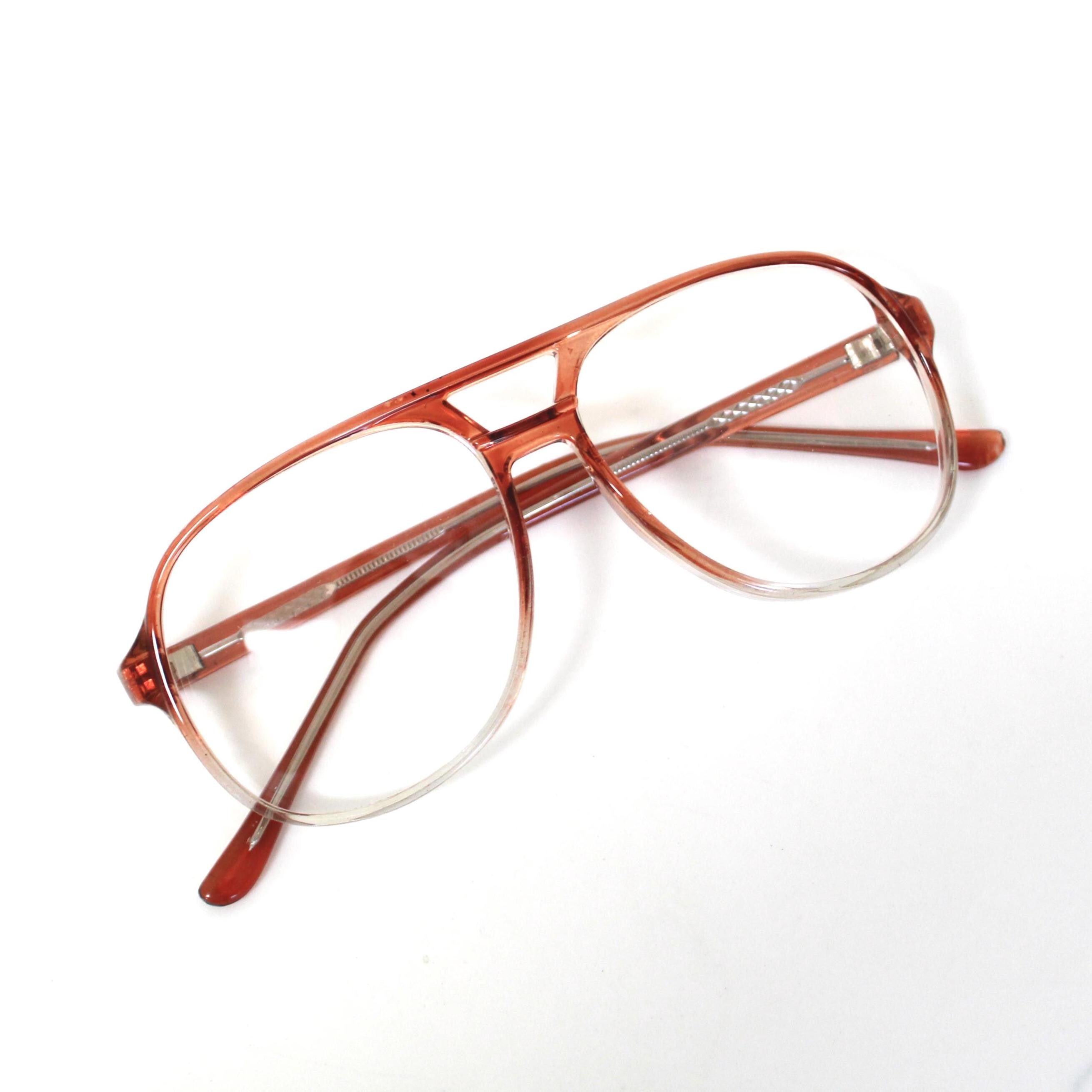 True Vintage 90s Oversized Pilot Transparent Brown Clear  display picture 1