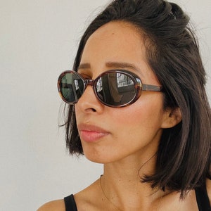 Authentic Vintage 90s Oval Tortoise Sunglasses