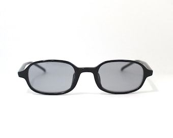 Authentic Vintage 90s Mini Rectangle Sunglasses with Grey Lenses