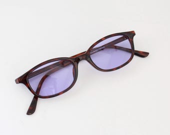 Authentic Vintage 90s Mini Square Sunglasses with Purple Lenses