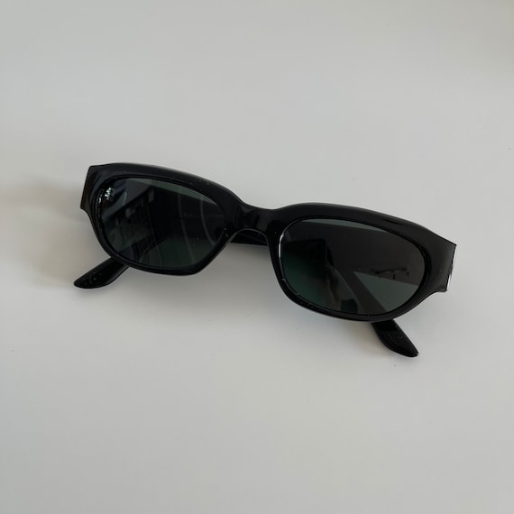 Authentic Vintage 90s Mini Black Square Sunglasses Etsy Canada