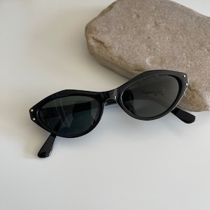 Authentic Vintage 90s Black Cat Eye Sunglasses