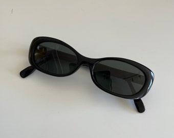 Authentic Vintage 90s Mini Black Square Sunglasses