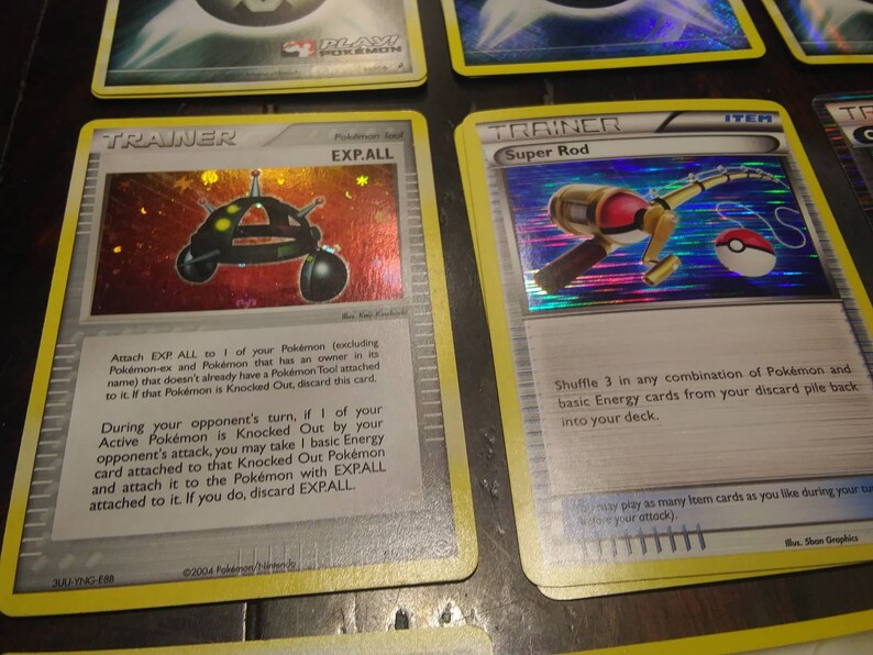 Rare Pokemon holo foil energy and trainer cards Pokemon organized play tournament reverse holo vintage rare light play play mint