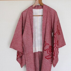 Vintage Japanese Kimono Jacket /// Haori Silk Shibori Jacket - Etsy