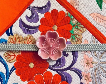 OBD-02 Obi-Kuppel /// Handgefertigte Porzellan Brosche, Obidome, Indigo Obidome, Kimono Brosche, Kimono Brosche, Kimono Brosche