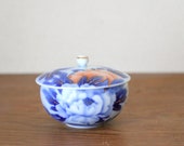 Fukagawa, Koransha Japanese vintage porcelain tea cups, yunomi, matcha cup, Japanese indigo blue, Fukagawa seiji, blue tea cup, sake cup