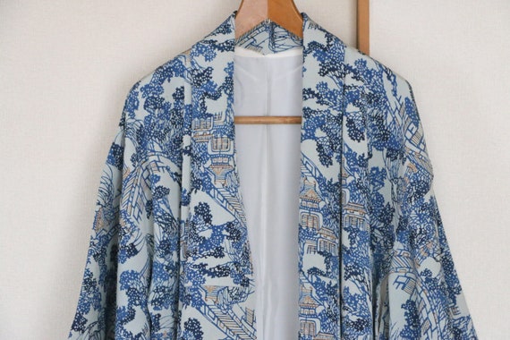 Katazome Vintage Kimono, Kimono Robe, Kimono Gown,