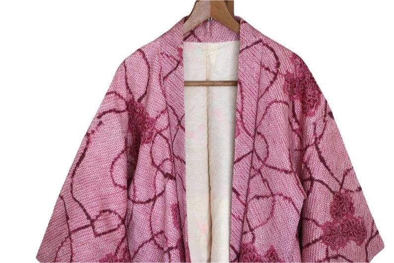 20-32 Vintage Japanese kimono Jacket /// Haori, Purple Haori, Japanese Haori, Shibori Kimono Jacket, Purple Shibori, Japanese Jacket, Haori image 10