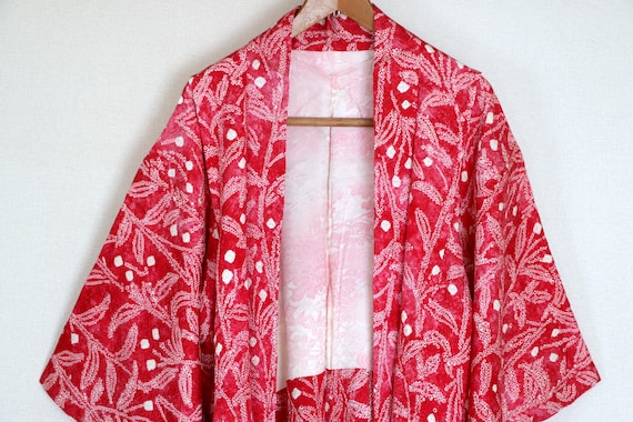 Vintage Japanese kimono Jacket /// Haori, Silk Sh