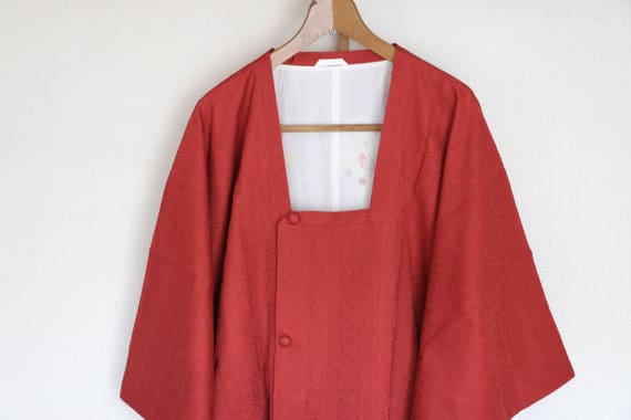 Vintage Japanese Kimono Coat /// silk kimono Coat,