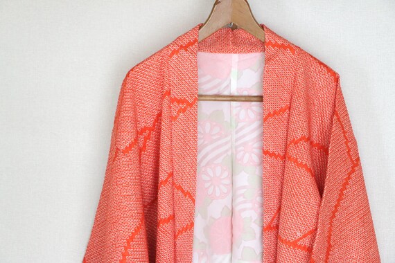 Vintage Japanese kimono Jacket /// Haori, Silk Sh