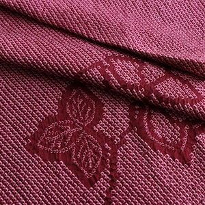 H19-74 Kimono fabric scraps / Silk Shibori fabric, tie dye fabric, silk kimono fabric, Japanese fabric, bordeaux silk fabric, Vintage kimono