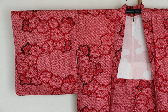Vintage Japanese Kimono /// Kimono, Red Kimono, Vi