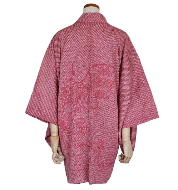 19-42 Vintage Japanese kimono Jacket /// Silk Shi… - image 6