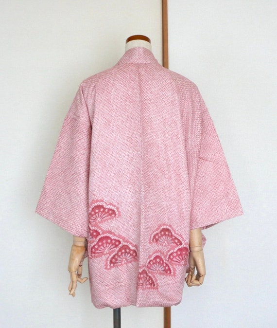 2030 Vintage Japanese kimono Jacket /// Pink silk… - image 8