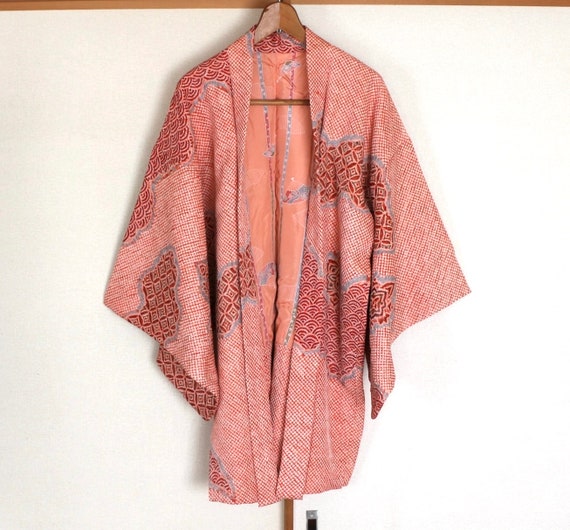 Vintage Japanese kimono Jacket /// Haori, Silk Sh