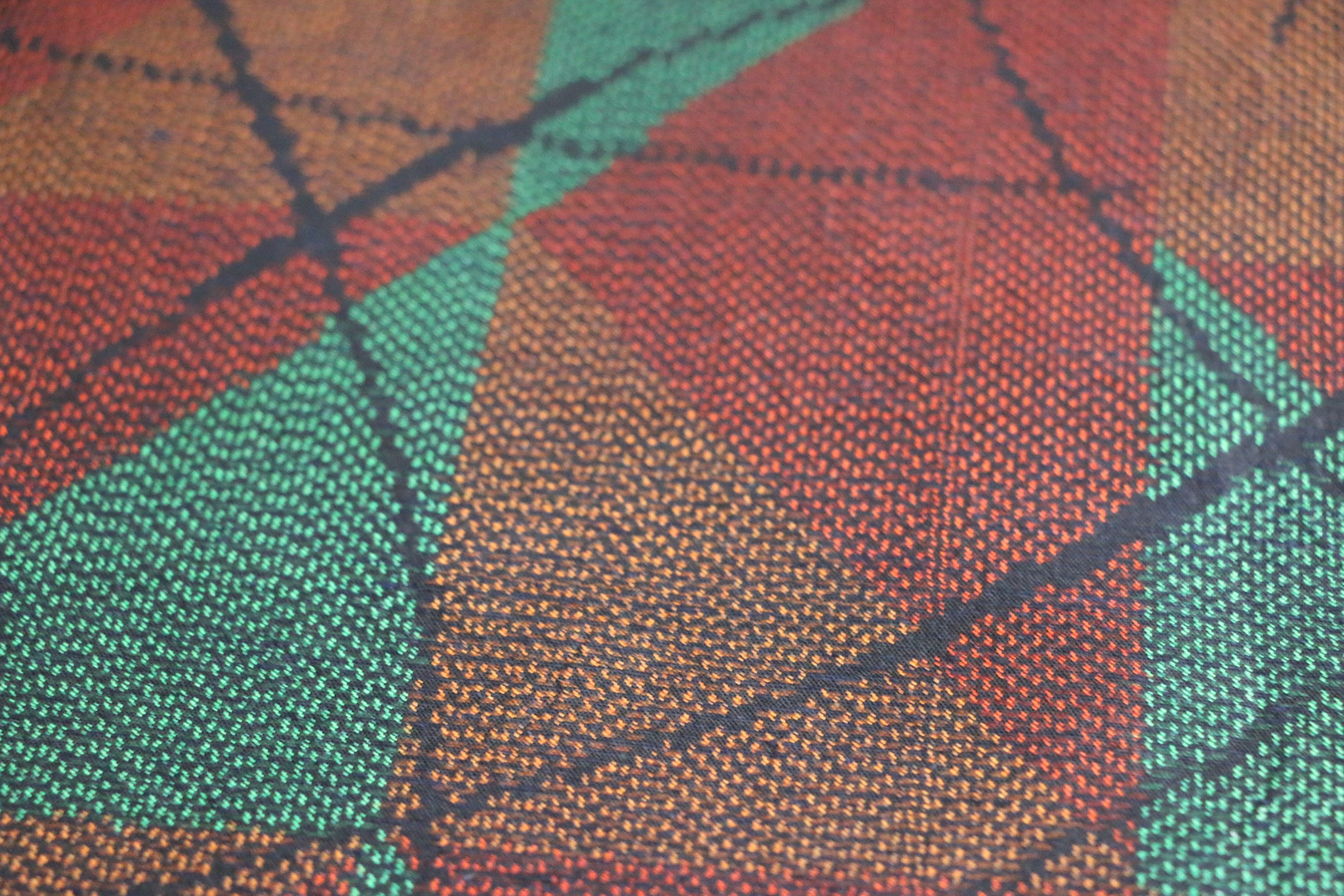 美しい Fabric Tsumugi Japanese Vintage KW-52 /// Red Orange Green コスプレウィッグ
