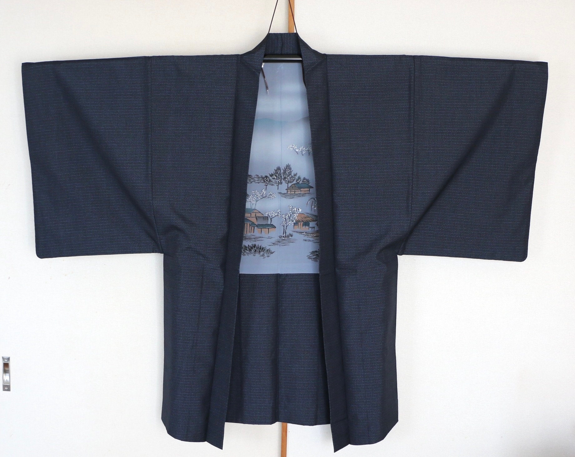 KM-04 Vintage Mens Japanese Kimono /// Men Silk Kimono Men | Etsy