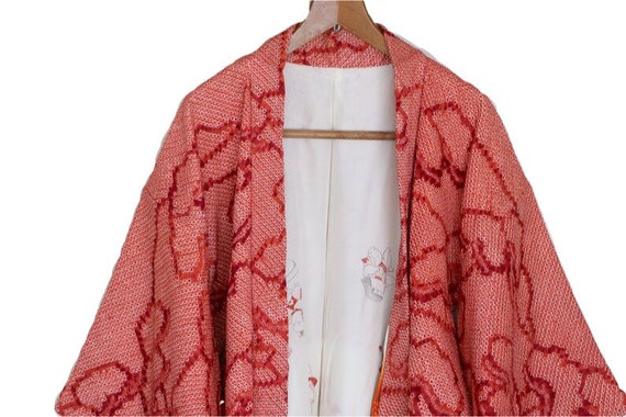 20-39 Vintage Japanese Kimono /// Kimono, Red Kim… - image 3