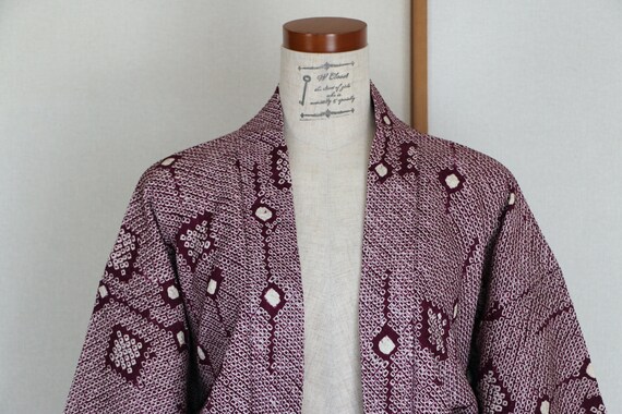 21-104 Vintage Japanese kimono Jacket /// Purple … - image 9