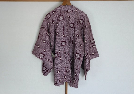 21-104 Vintage Japanese kimono Jacket /// Purple … - image 6