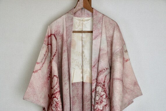 Vintage Japanese kimono Jacket /// Haori, Silk Sh