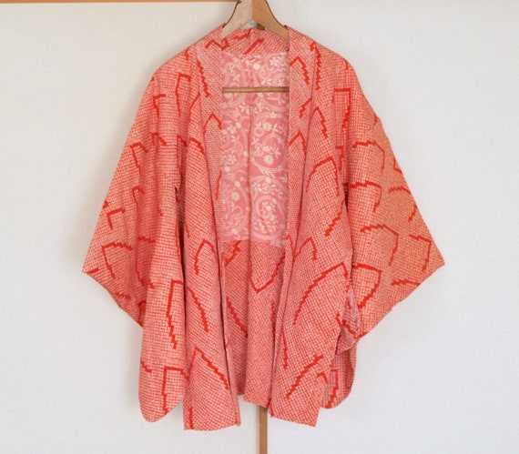 Vintage Japanese kimono Jacket /// Haori, Silk Sh