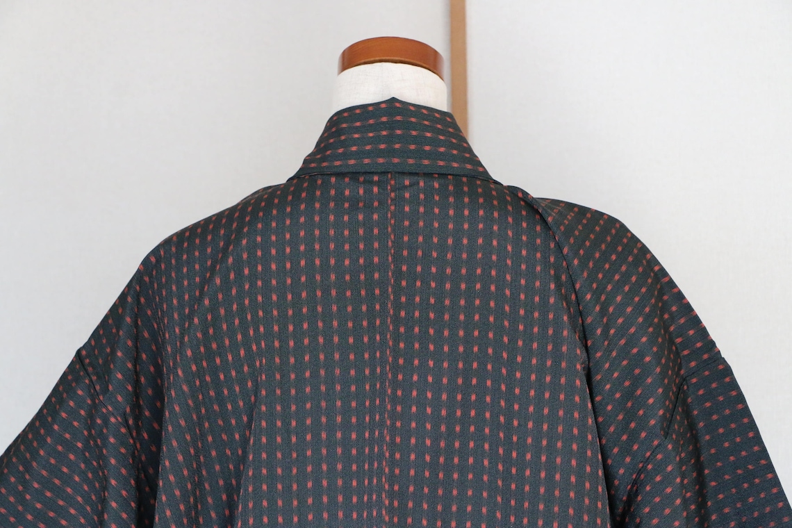 Vintage Japanese Kimono /// Black and Red vintage kimono Red Etsy