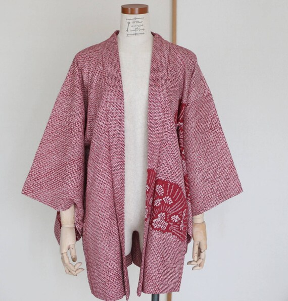 Vintage Japanese kimono Jacket /// Haori, Silk Sh
