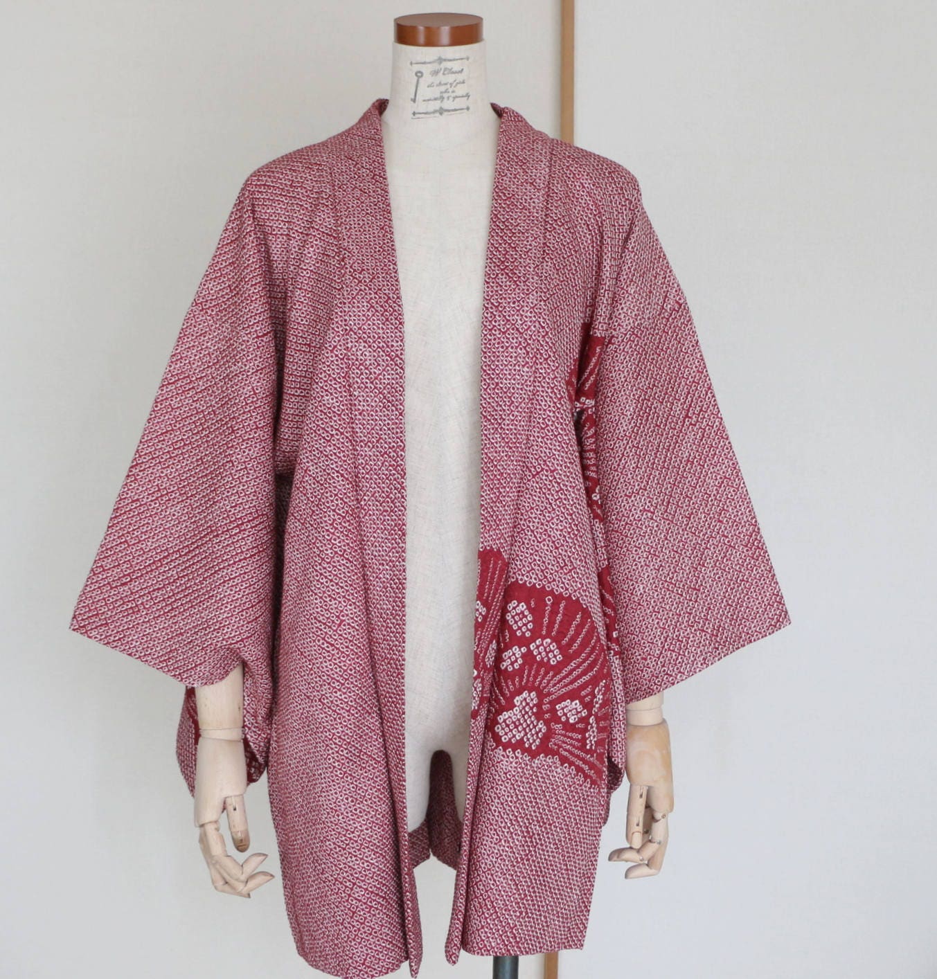 Vintage Japanese kimono Jacket /// Haori Silk Shibori Etsy