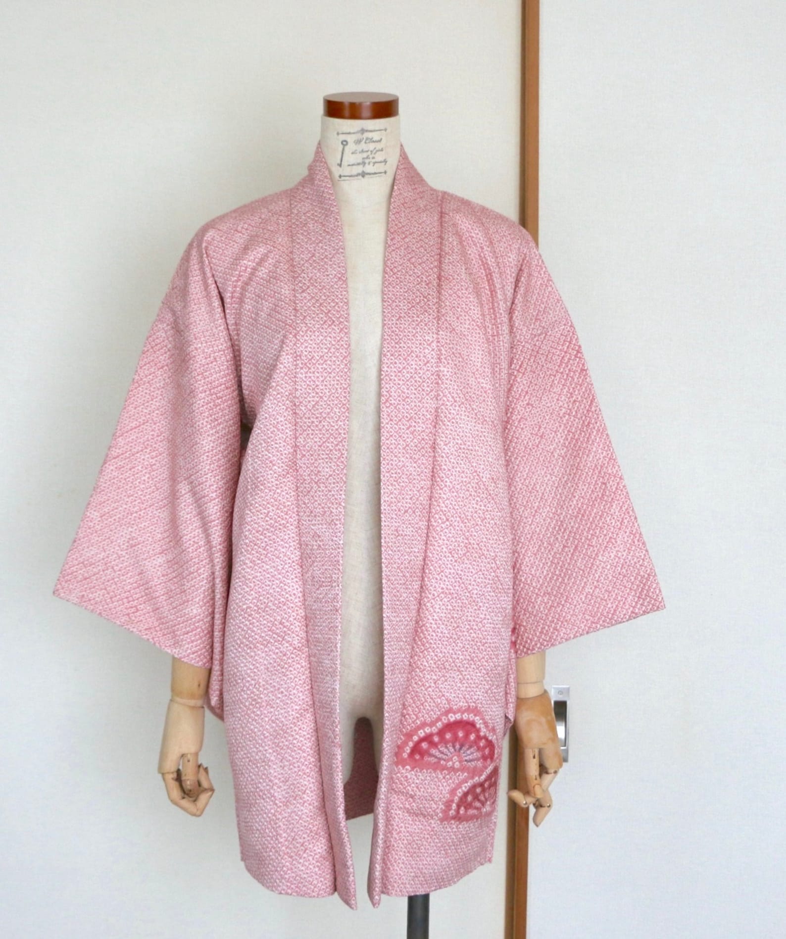 Vintage Japanese kimono Jacket /// Pink Kimono Haori silk Etsy