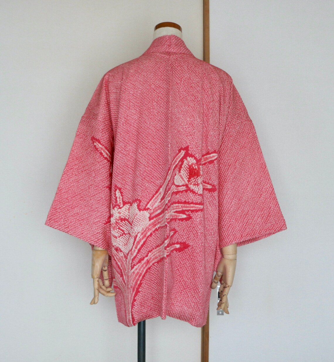 Vintage Japanese kimono Jacket /// Pink Kimono Haori silk Etsy