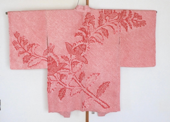 Vintage Japanese kimono Jacket /// Pink Kimono, Ha