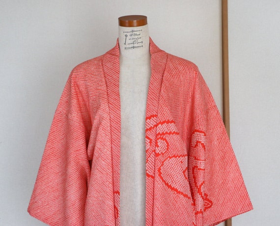 Vintage Japanese kimono Jacket /// Haori, Silk Sh
