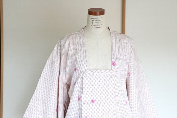 Vintage Kimono Coat, Silk coat /// Coat, Michiyuki