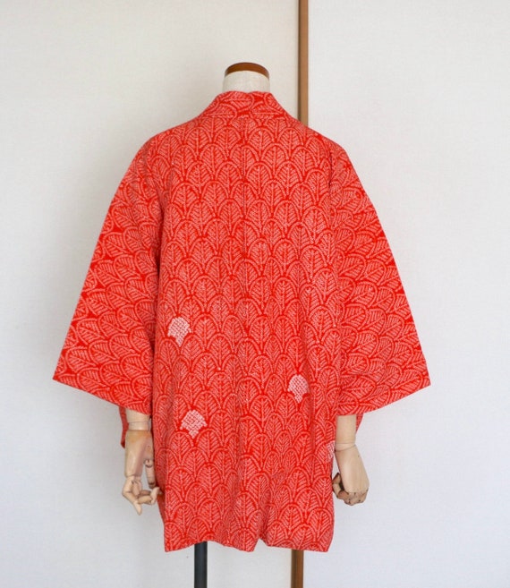 20-52 Vintage Japanese kimono Jacket /// Orange S… - image 6