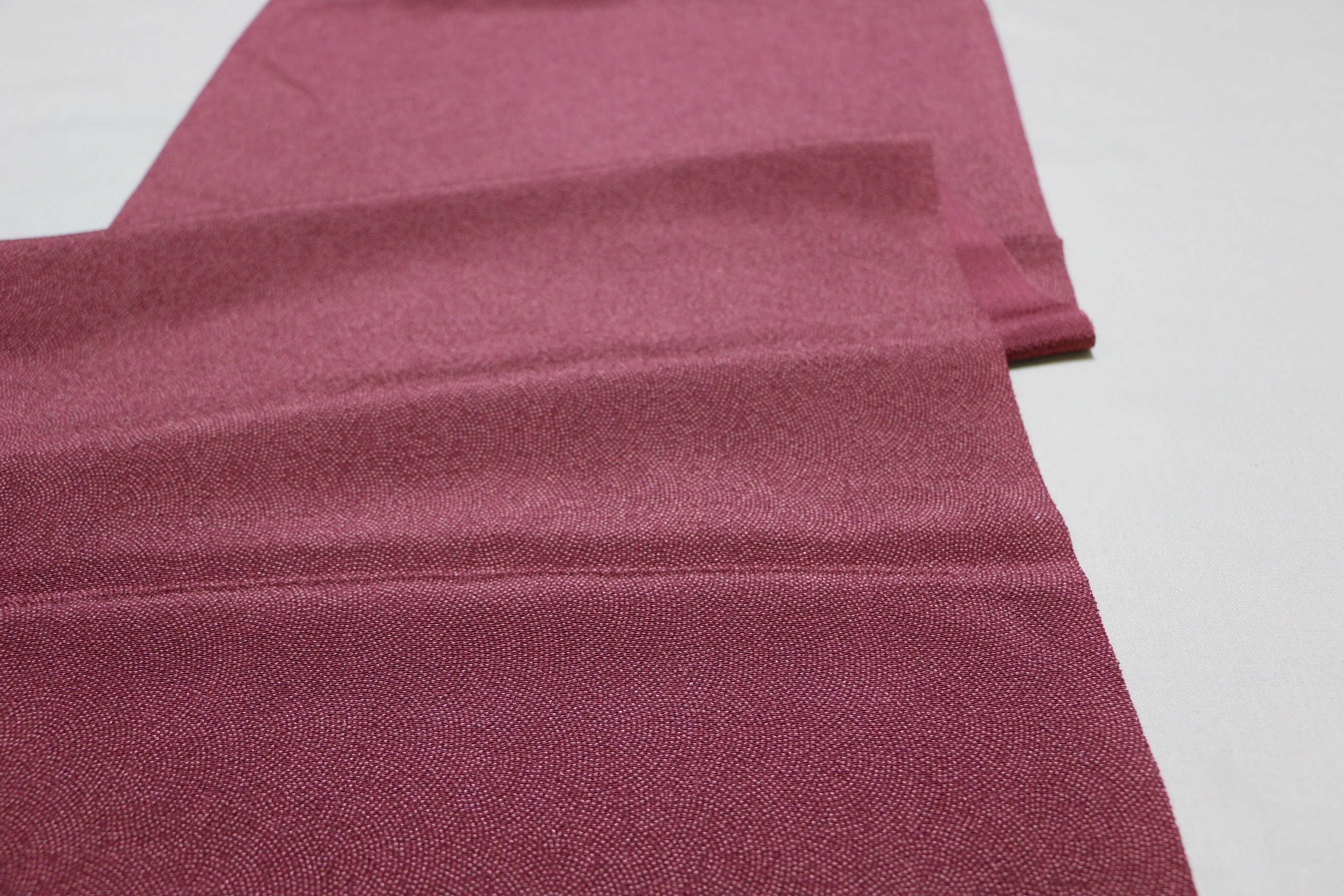 KW-127 Vintage Japanese Chirimen Same-Komon Fabric /// Silk kimono fabric, Edo komon, Same komon pattern, Red silk kimono fabric