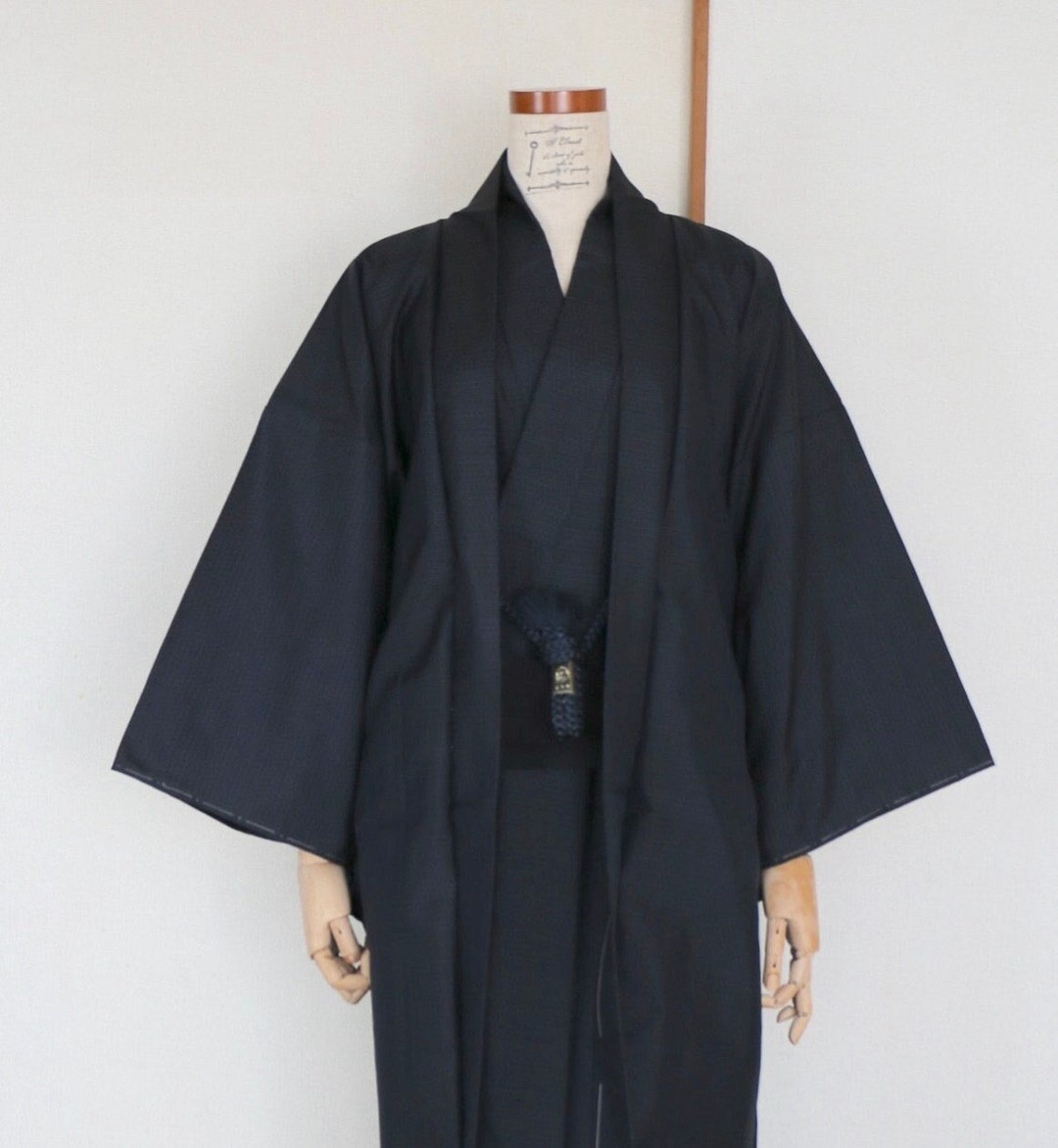 KM-10 Vintage Mens Japanese Kimono // Men Silk Kimono Men - Etsy
