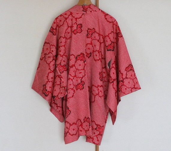 Vintage Japanese Kimono /// Kimono, Red Kimono, Vi