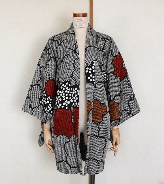 Vintage Japanese kimono Jacket /// Haori, Silk Sh