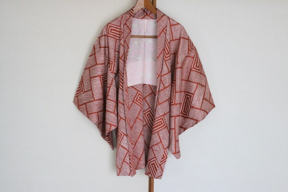 Vintage Japanese kimono Jacket /// Haori, brown H